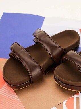 Commbi The Indie Slide in Mocha Brown, Size 8 Women